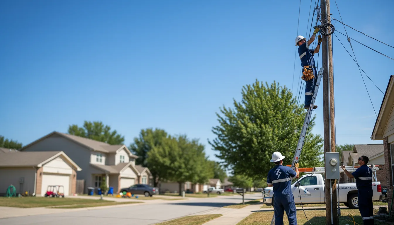 Residential electrician providing installation services in Newhebron, MS